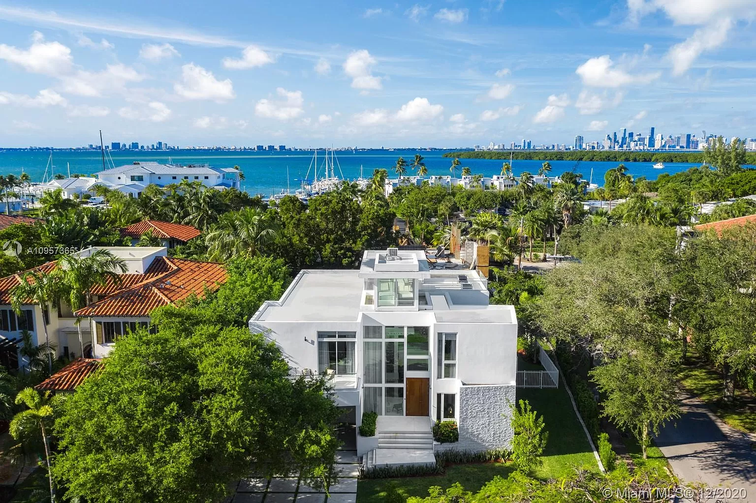 Waterfront residence, aerial view