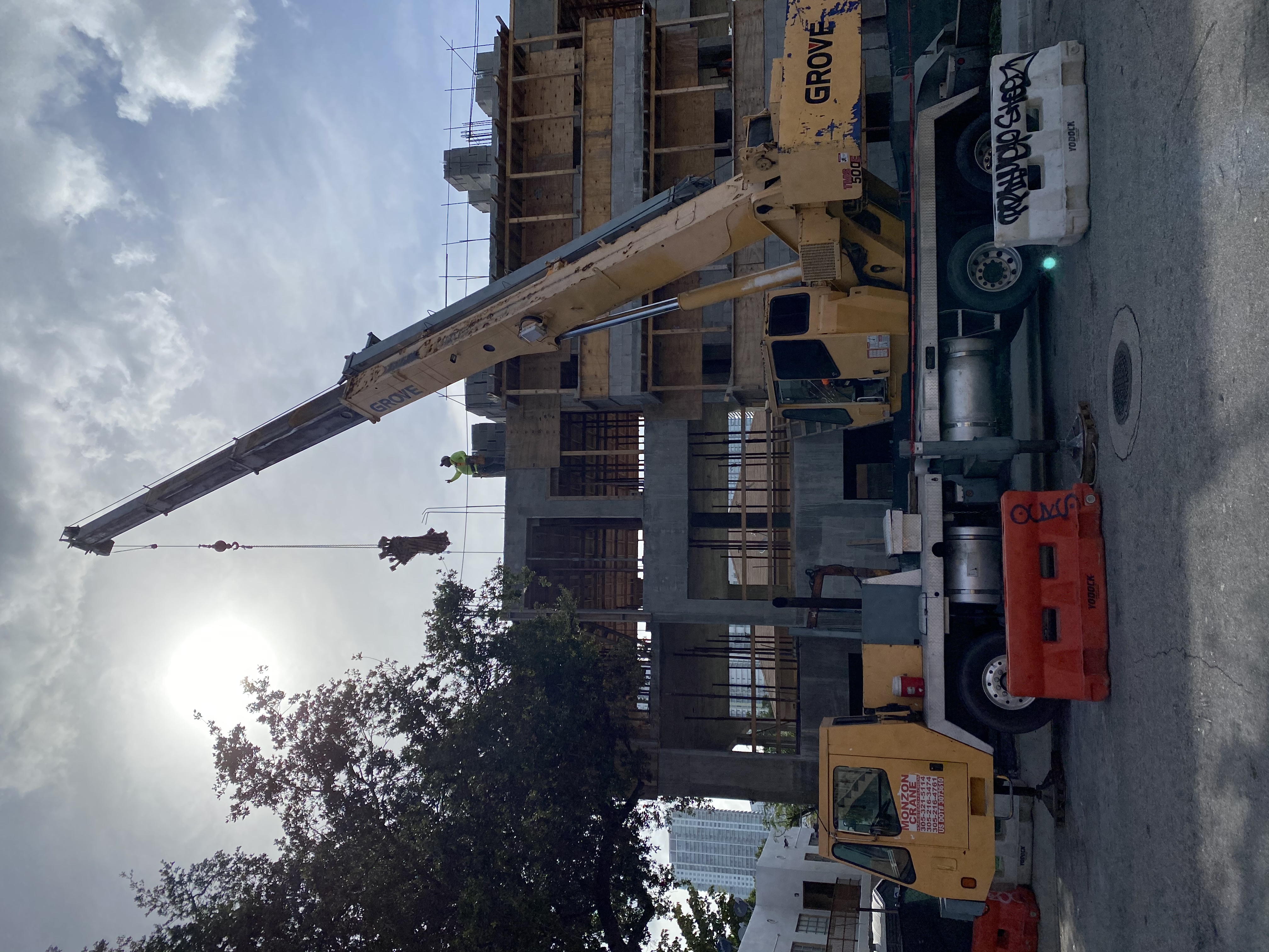 Slabs and formwork, aerial view
