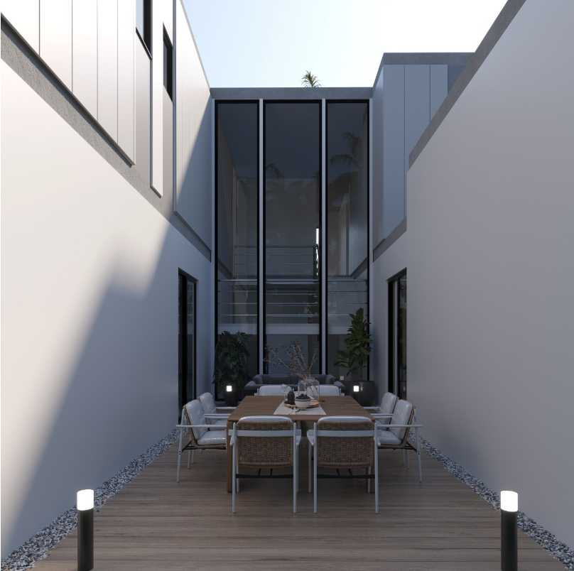 Rendering: exterior deck