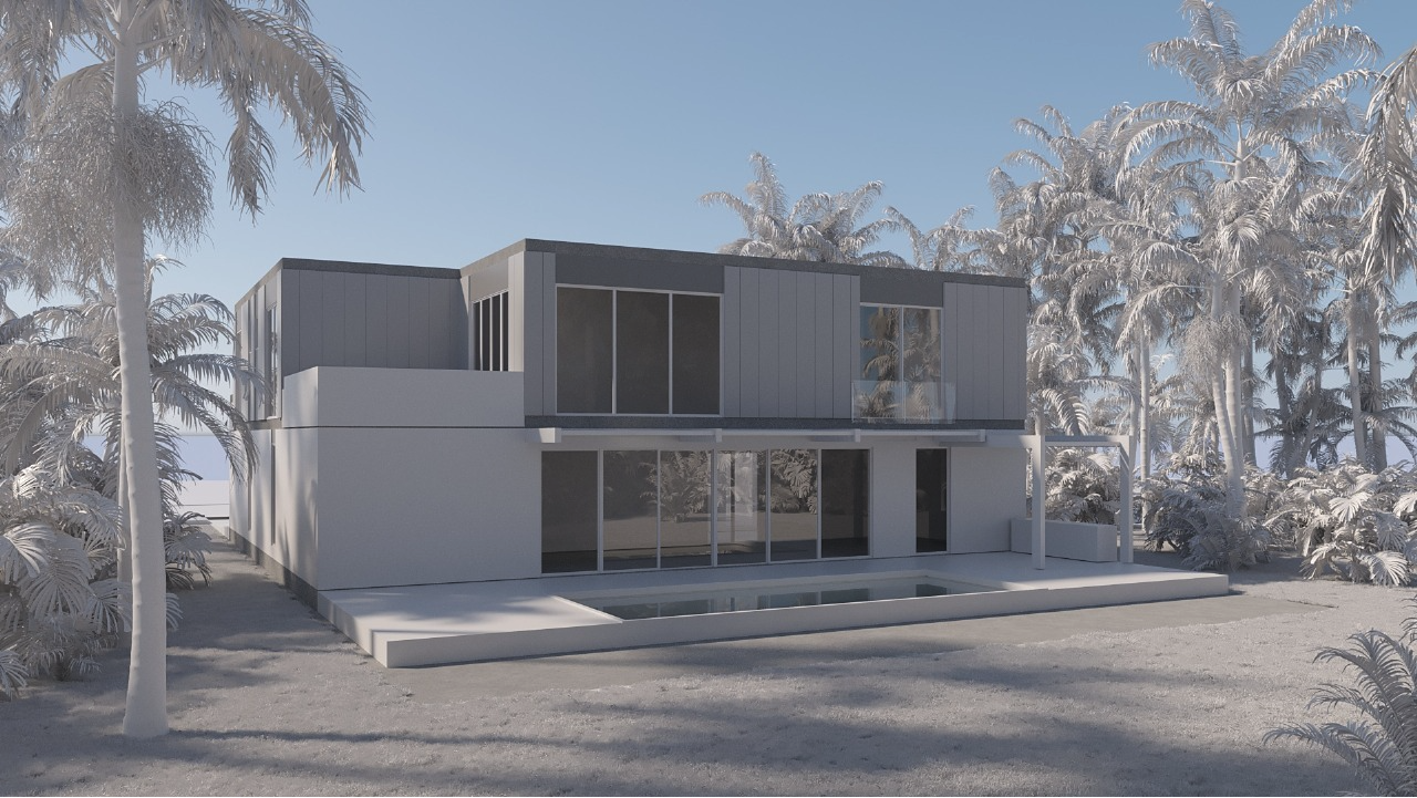 Rendering: south elevation