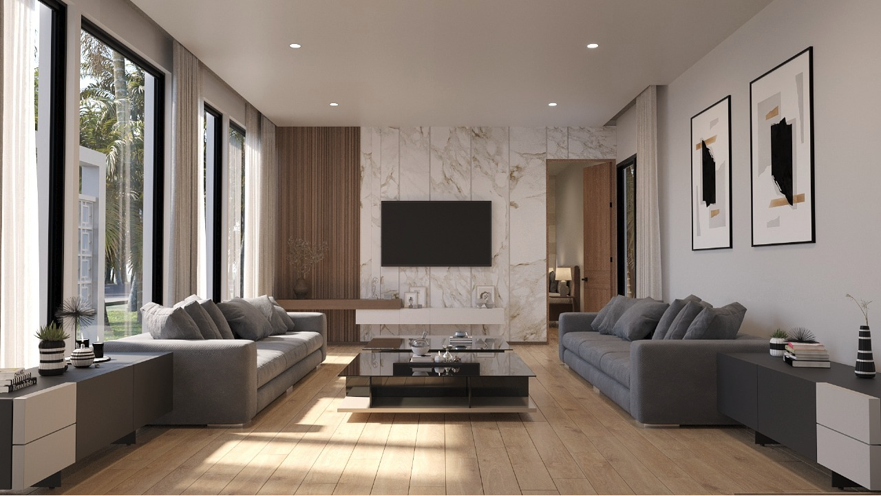 Rendering: living room