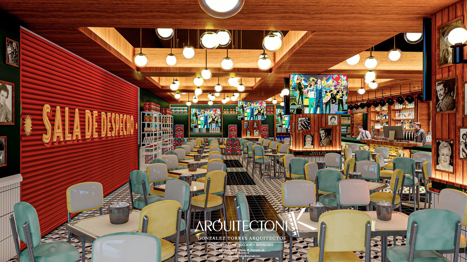 Rendering: Sala de Despecho Brickell interior
